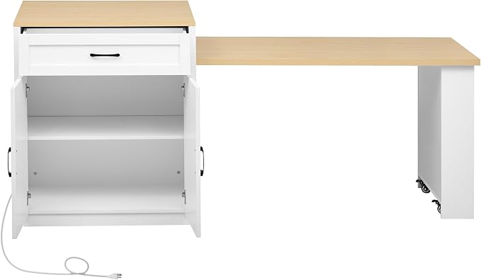 White Oak + Natural Wood Grain Table + Mdf