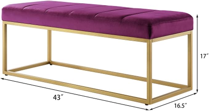 Violet Velvet Bench