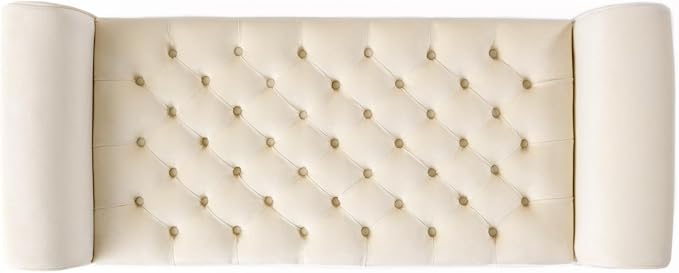Beige 50''w With Rolled Arms