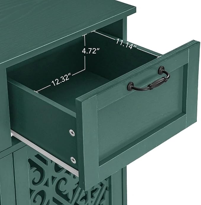 Green 2-door 2-drawer
