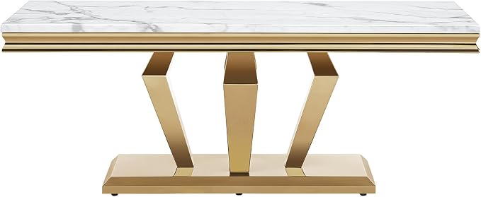 White&gold-coffee Table