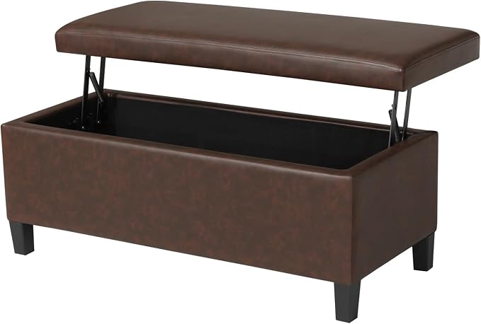 Brown Leather Lift Top