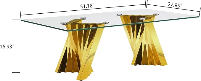 Gold Base - Coffee Table