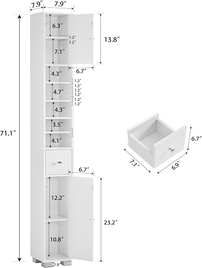 White-5 Shelves