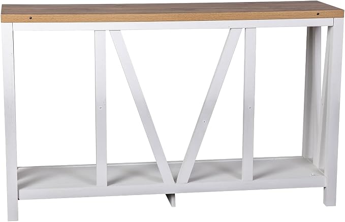 Warm Oak Top/White Frame