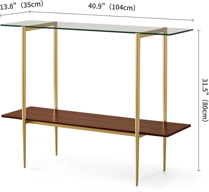 Clear & Walnut