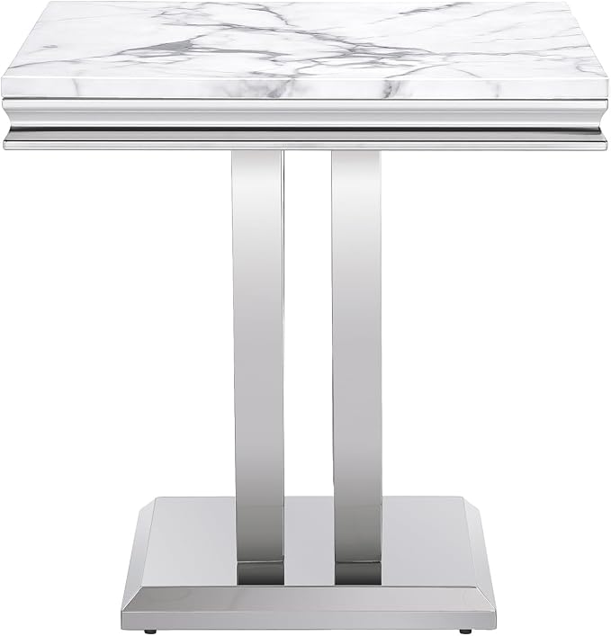 Style3:end Table-white&silver