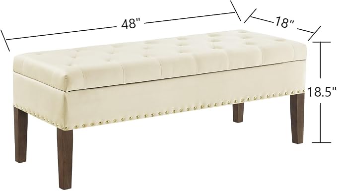 Cream Storage Bench