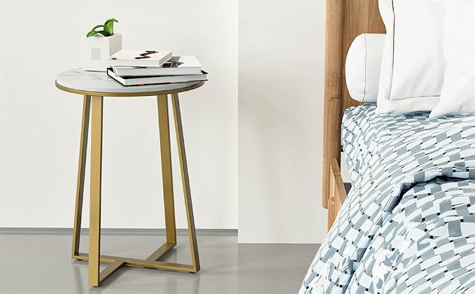 Round White Marble