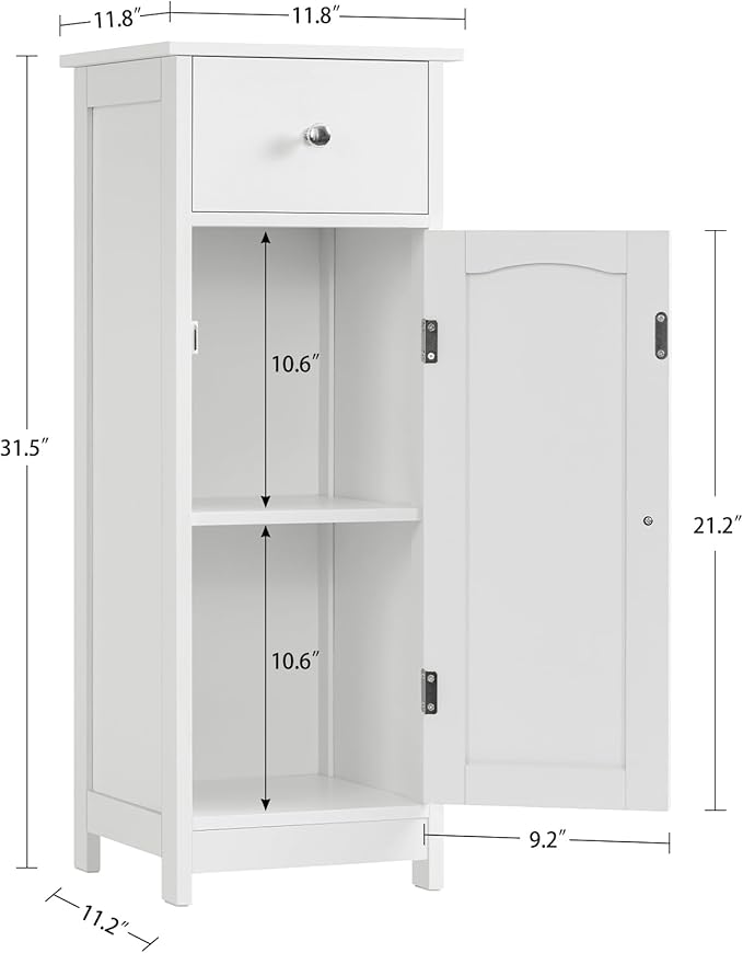 White, 1 Drawers