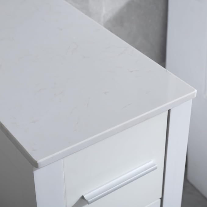 White Cabinet & Ceramic Top
