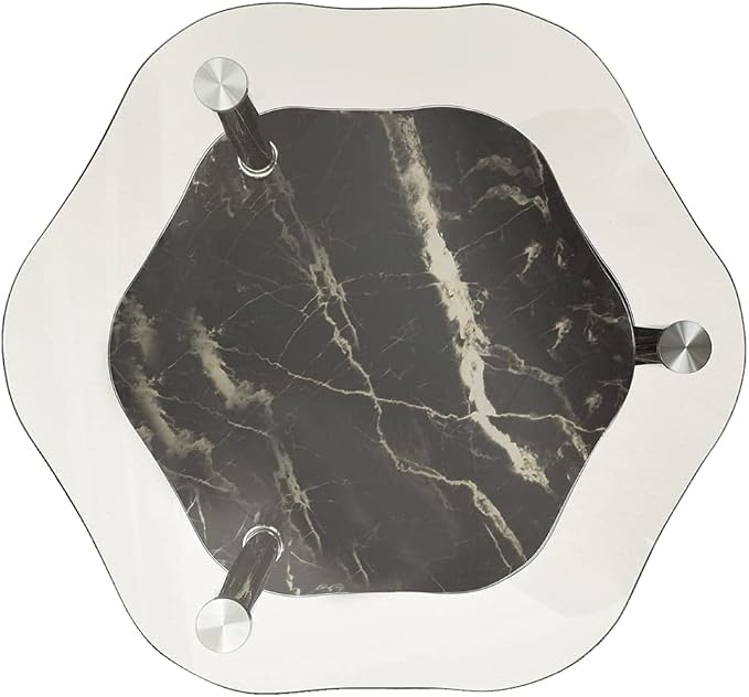 Transparent and Black Marble