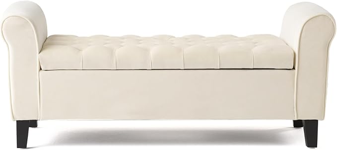 Beige 50''w With Rolled Arms