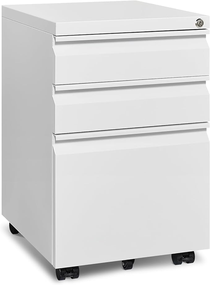 White 3-drawer