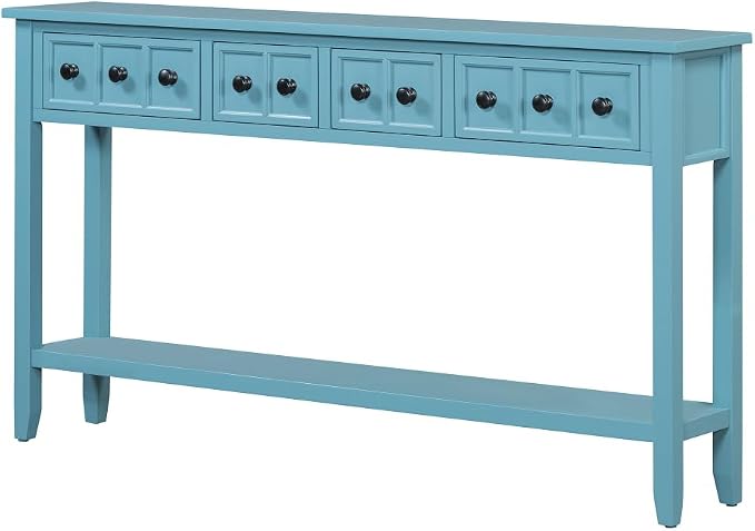 Turquoise Green + Solid Wood/