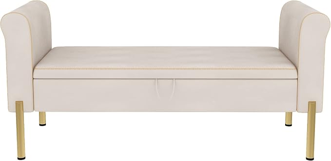 Beige With Rolled Arm