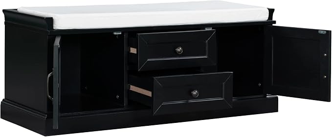 Black-storage Bench 5col