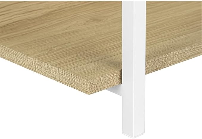 Natural Wood-look/White Metal