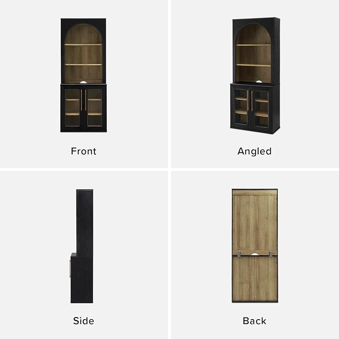 Black Oak Acrylic Hutch