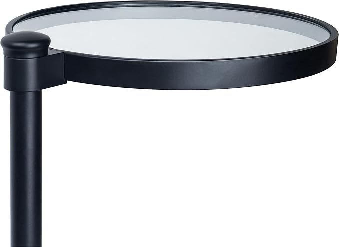 Black With Tempered Glass Top