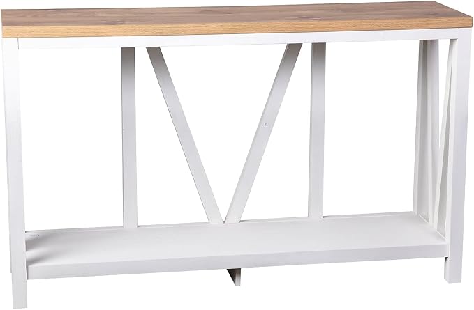 Warm Oak Top/White Frame