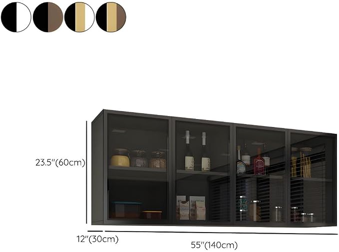 Gray Black Frame-brown Glass
