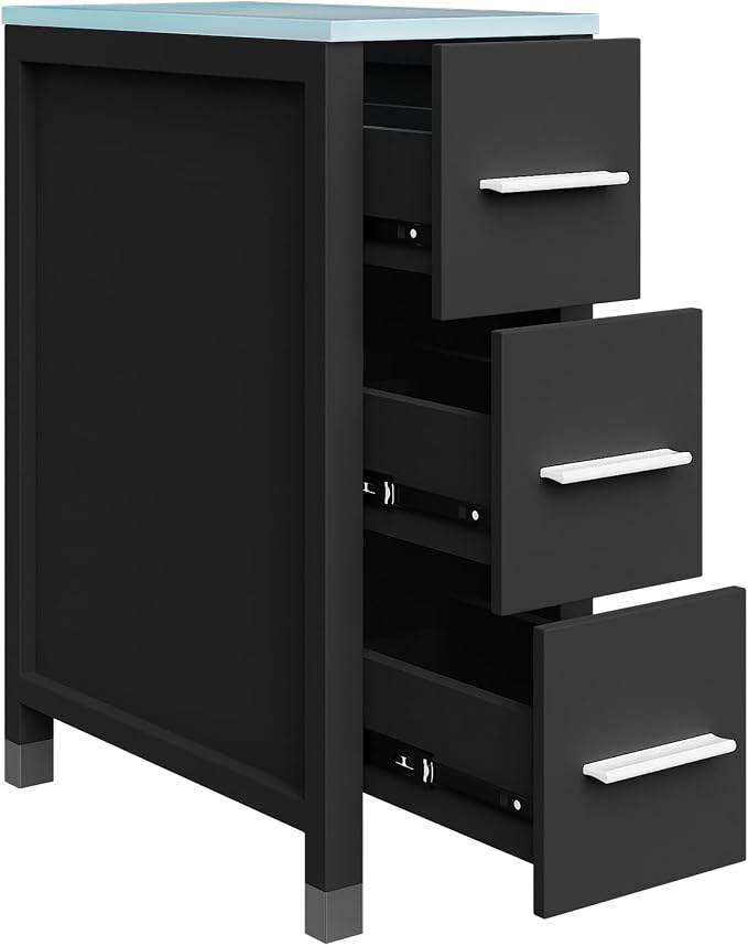 Black Cabinet & Glass Top