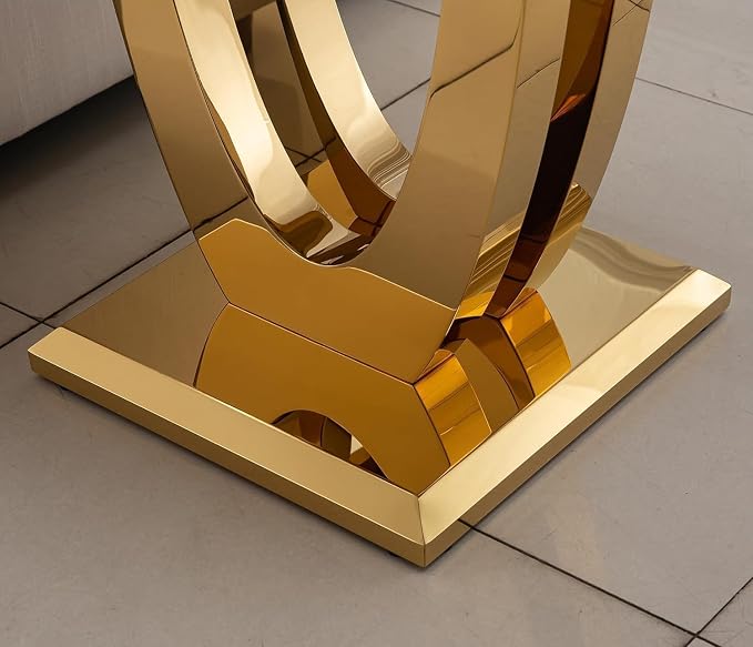 End Table - White Gold Base