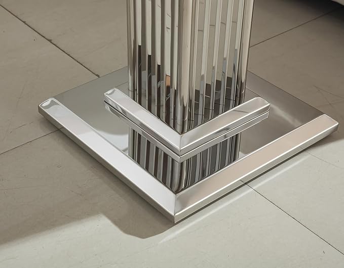 End Table - White Silver