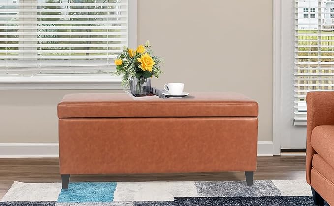 Orange Leather-lift Top