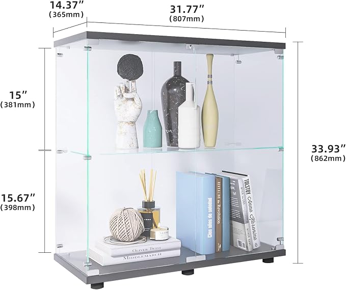 Black - 2 Doors & 2 Shelves