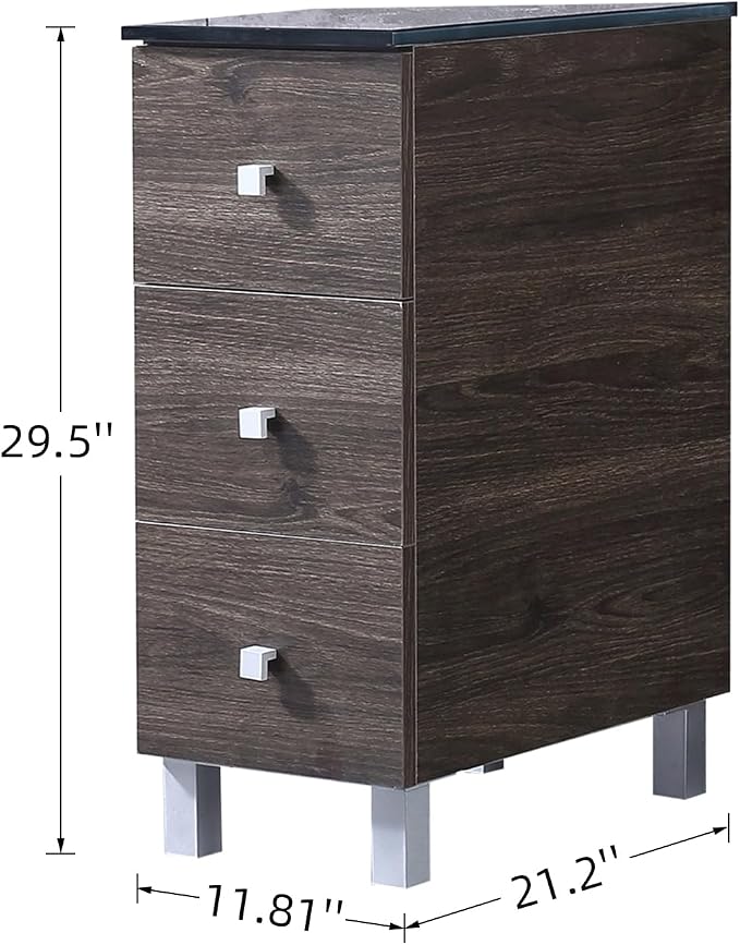 Brown Cabinet &Balck Top