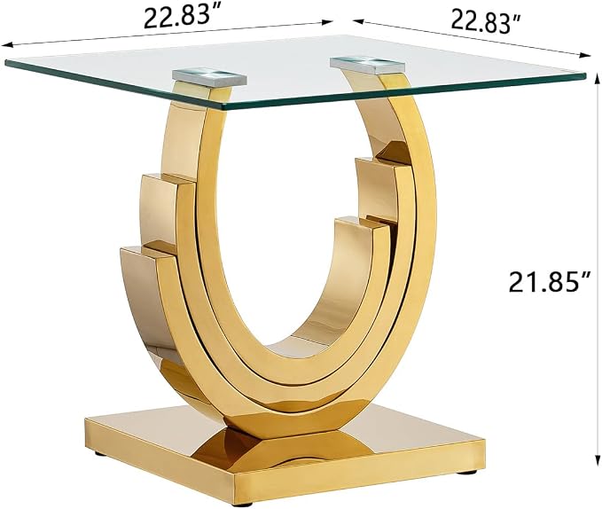 Gold - End Table (Three Semi-circular Base)