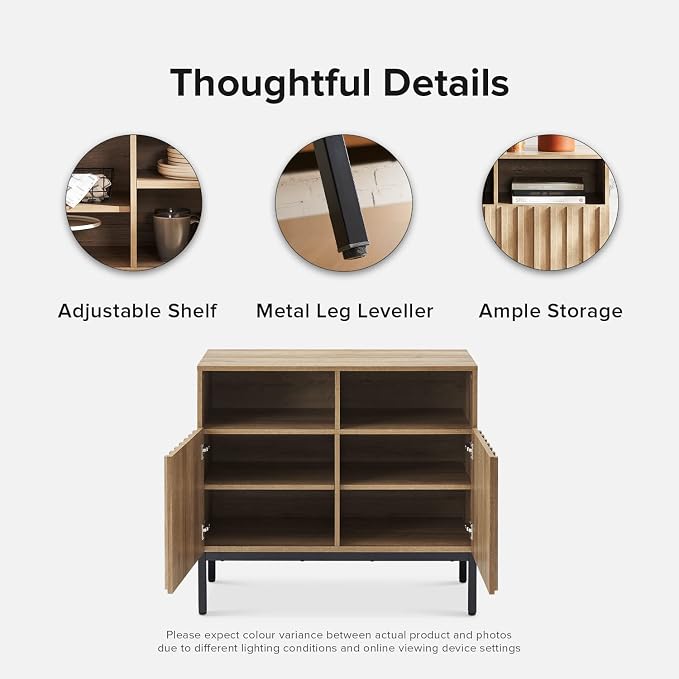 Oak Fluted Cabinet
