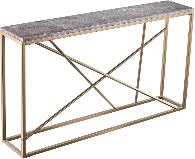Gray Faux Marble, Gold