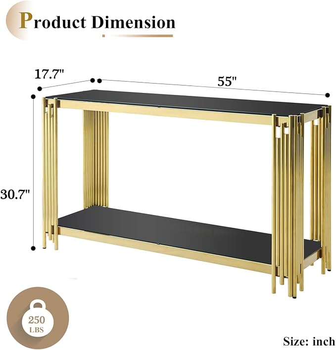 Black Gold-console Table