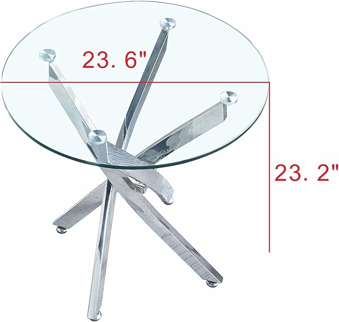 Round Top & Silver Base