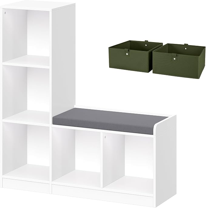 White With 2 Olive Bins
