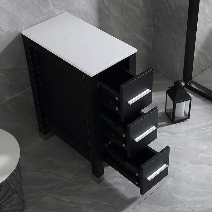 Black Cabinet & Ceramic Top