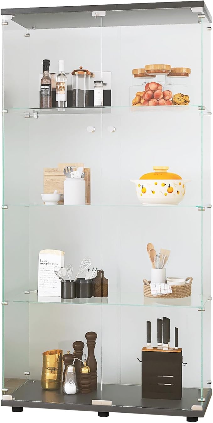 Black - 2 Doors & 4 Shelves