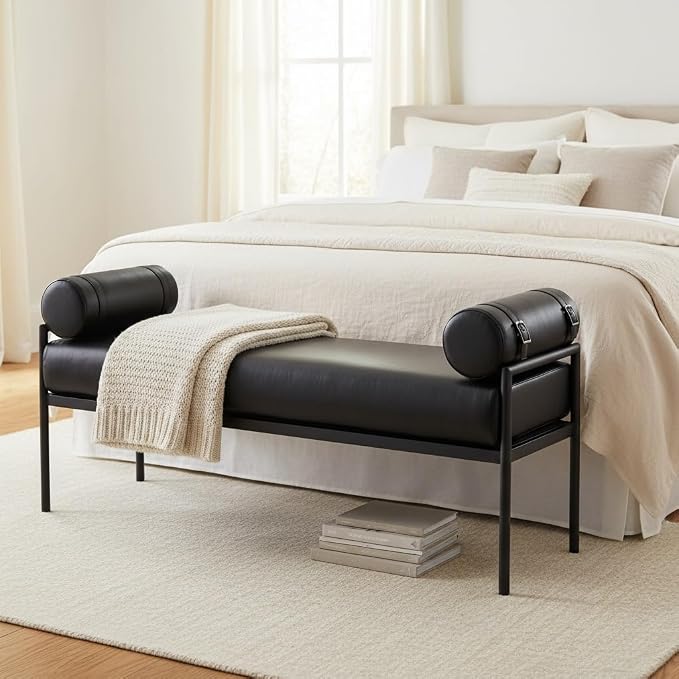Black Leather Seat-black Leather Strap