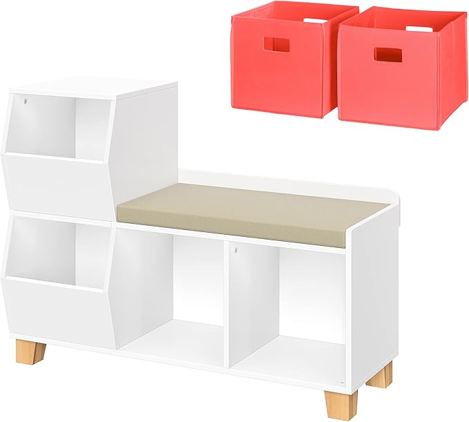 White With 2 Coral Bins