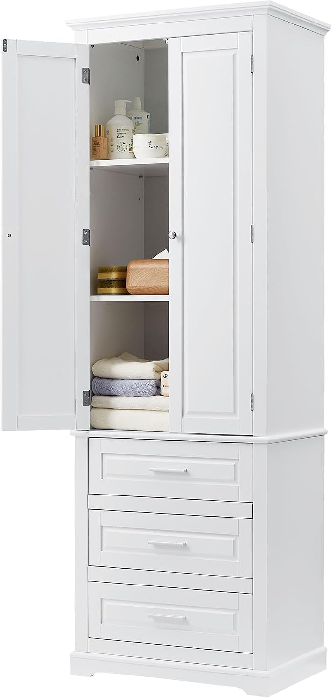 White 3 Drawers