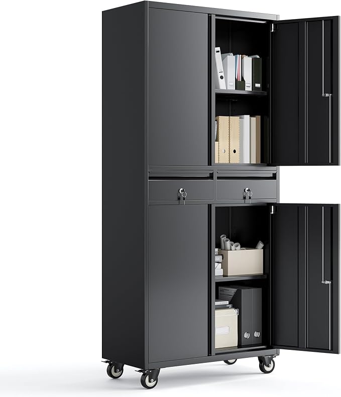 Dark Black With Casters