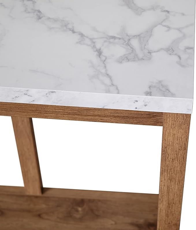 Marble Top/Warm Oak Frame