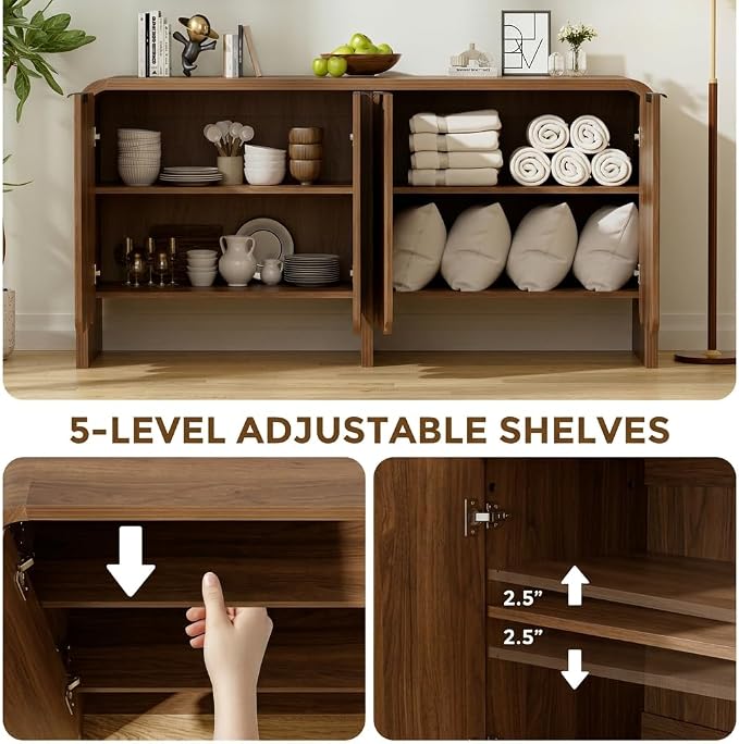 Walnut-4 Door-buffet