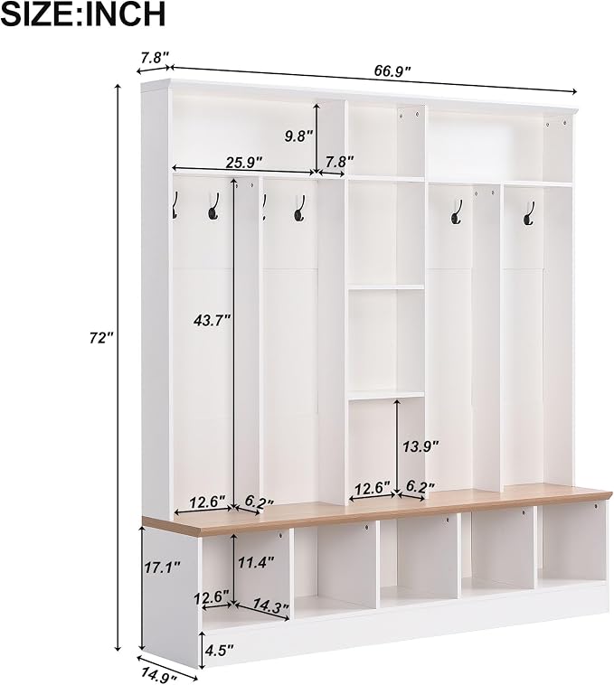 White/Open Compartment