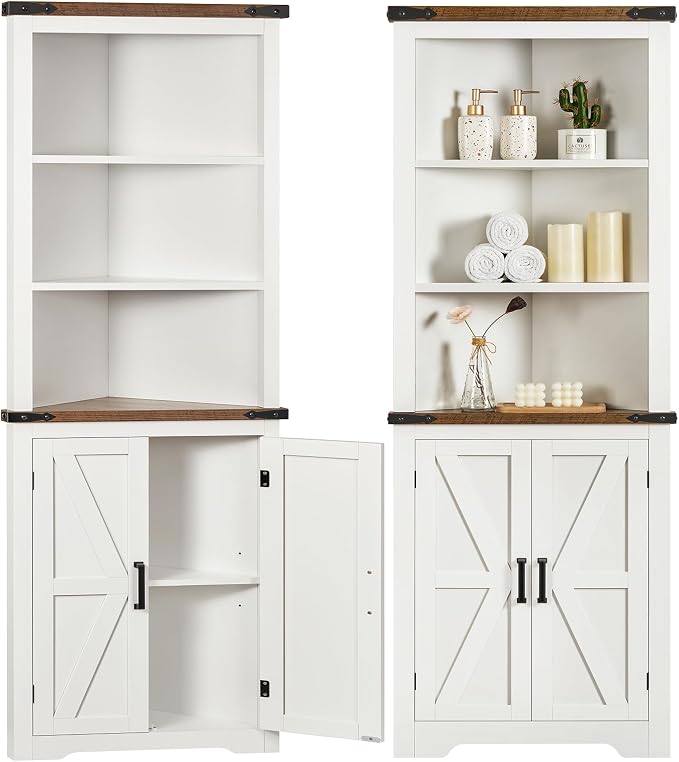 White +Open Shelf