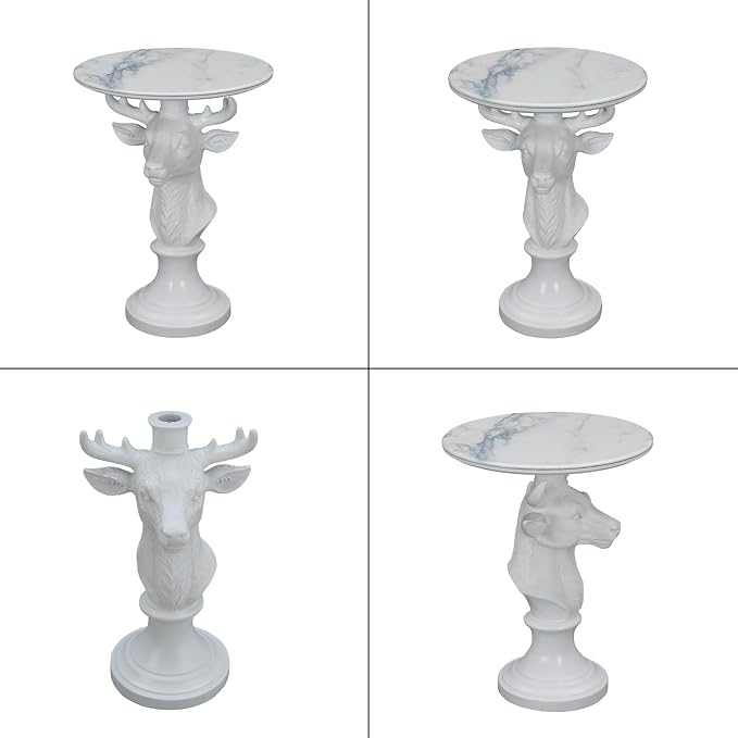 Large White Deer Table