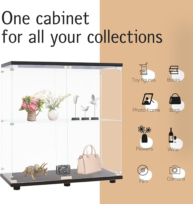 2-door 2-shelf, Black